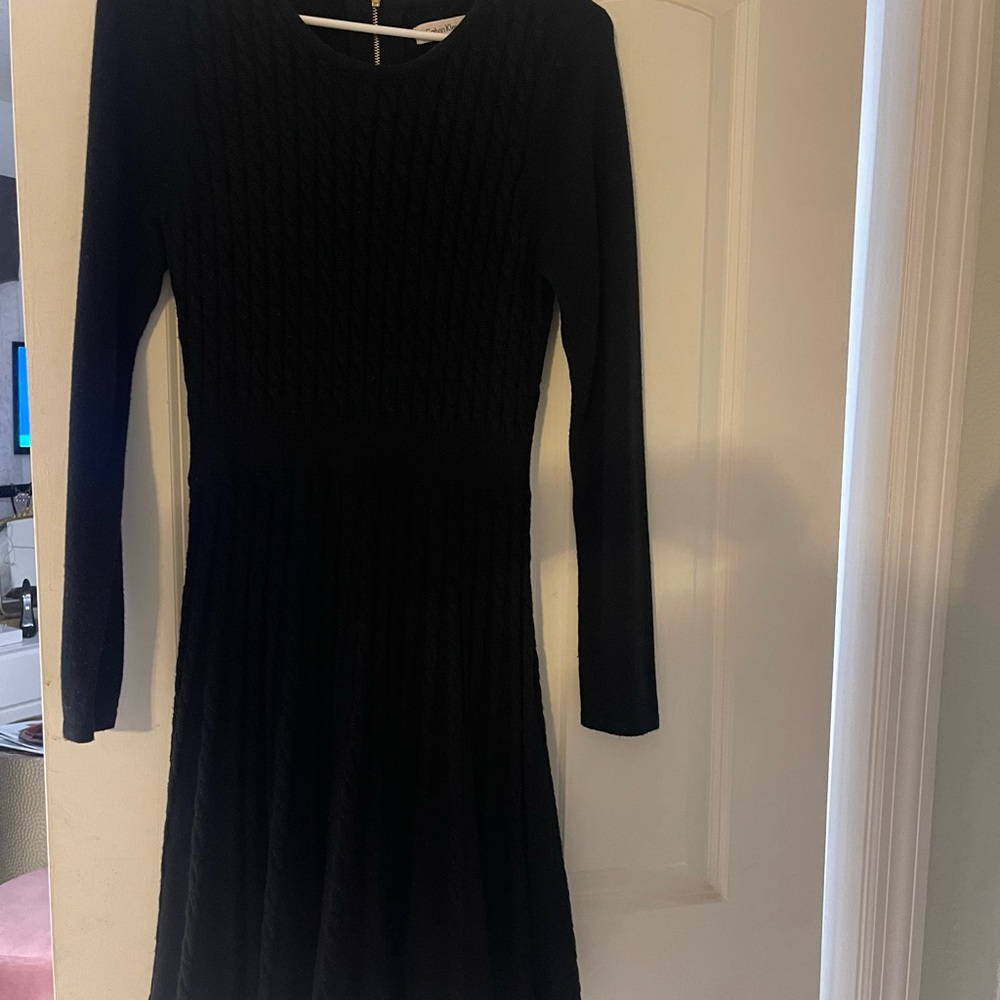 Elegant Black Sweater Dress
